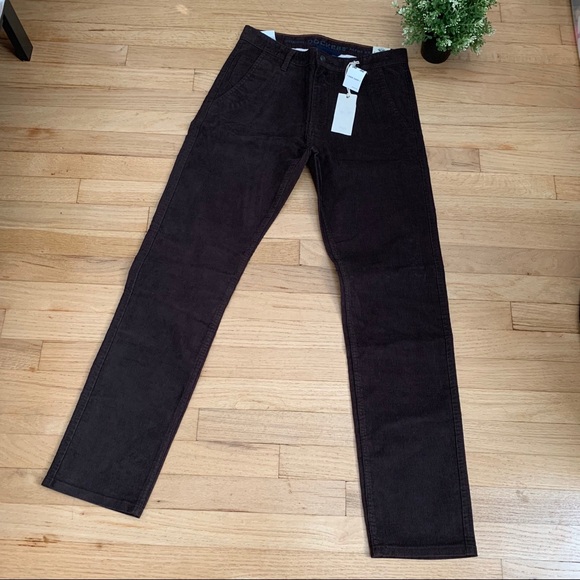 DOCKERS Men slim fit corduroy pants brown 30W32L - Picture 1 of 3